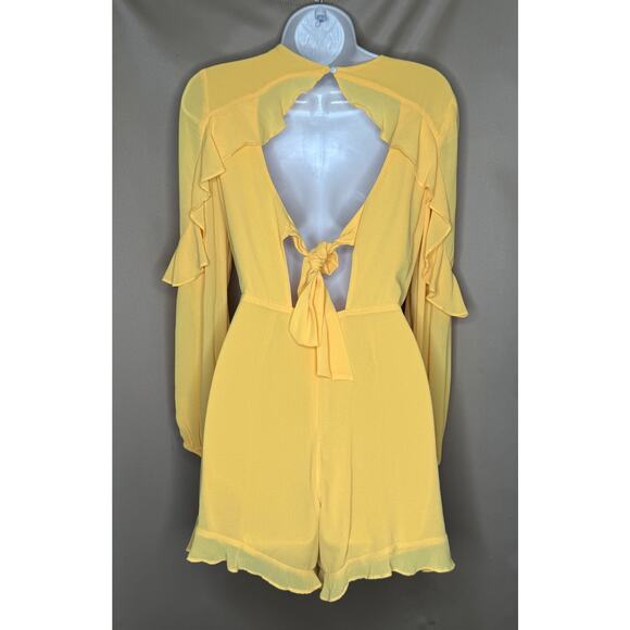 Jay Godfrey Yellow Georgette Oconnor Romper 2 - Picture 9 of 12